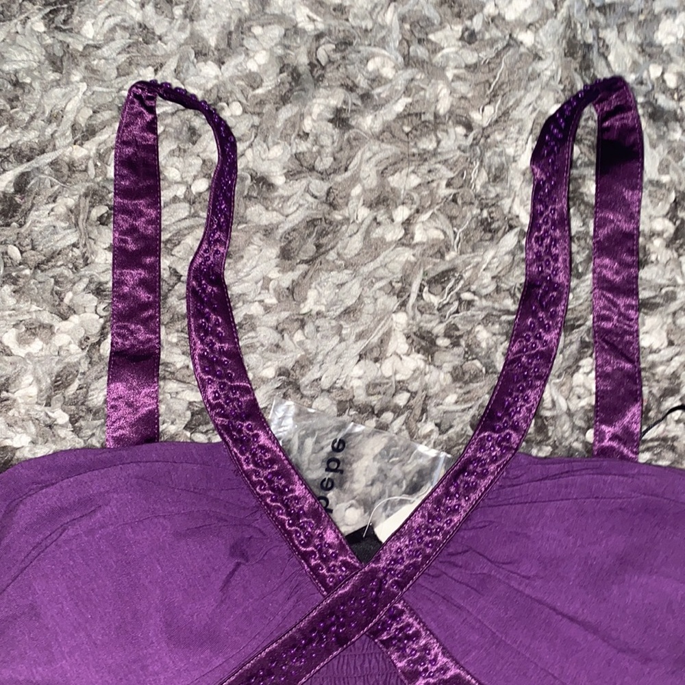 Bebe Purple Embellished Long Maxi Dress - Picture 12 of 13
